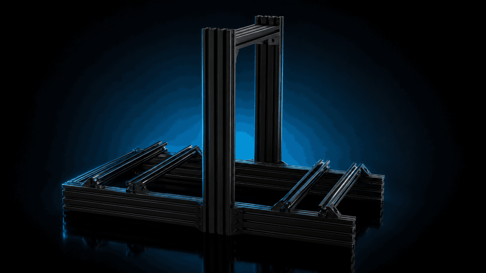 Grid Frame GT-120 — estructura robusta con perfil 40×120 para simulación seria